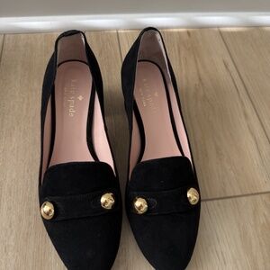 Kate Spade Helena Black Loafer Heels - Size 6.5